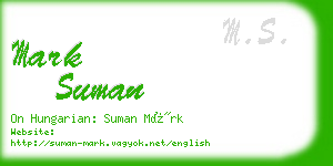 mark suman business card